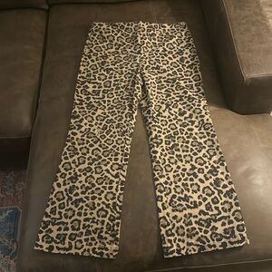 BNWOT Loft leopard print, boot cut pants